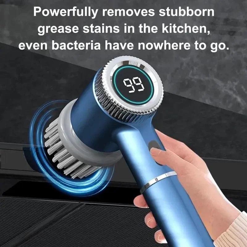 Cordless Electric Cleaning Brush with Digital Display